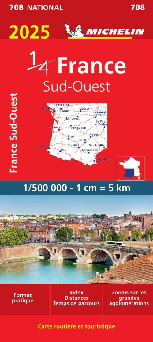 France Southwestern 2025, Michelin National Map 708