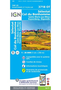 TOP25: 3718OT Sélestat - Col du Bonhomme (Sainte-Marie-aux-Mines - Kaysersberg - Riquewihr)