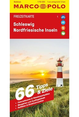 Schleswig, Nordfriesische Inseln, Marco Polo Freizeitkarte