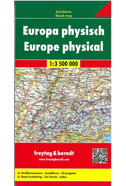 Europe physical, Freytag & Berndt Road Map