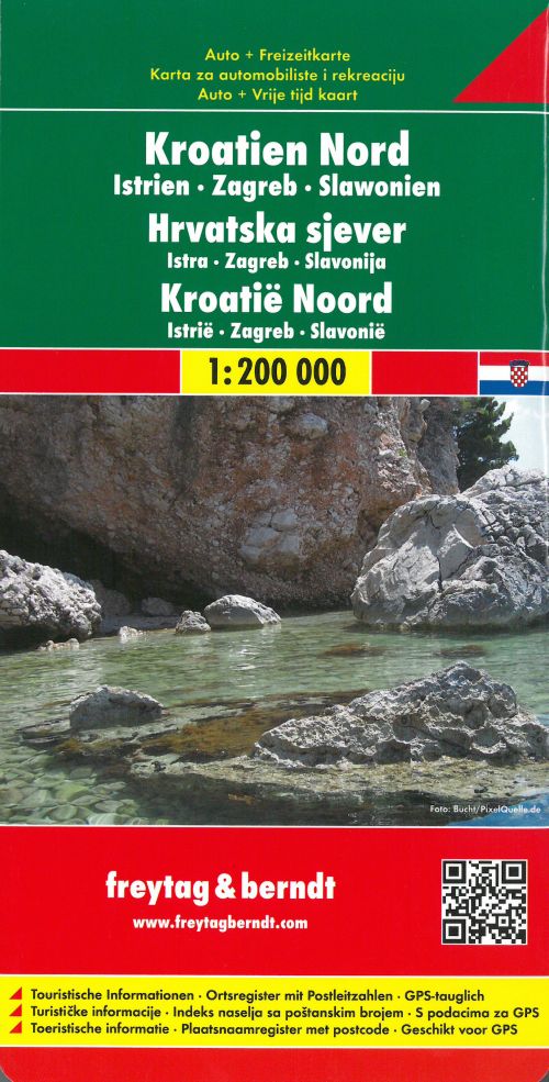 Kroatien Nord - Istrien - Zagreb - Slawonien, Freytag & Berndt Autokarte 1: