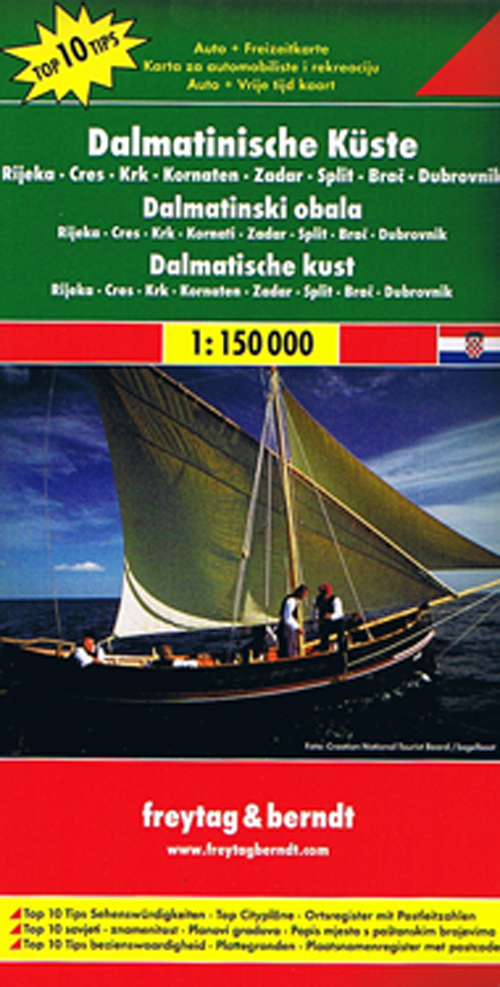 Dalmatian Coast: Cres to Dubrovnik, Freytag & Berndt Road & Leisure Map