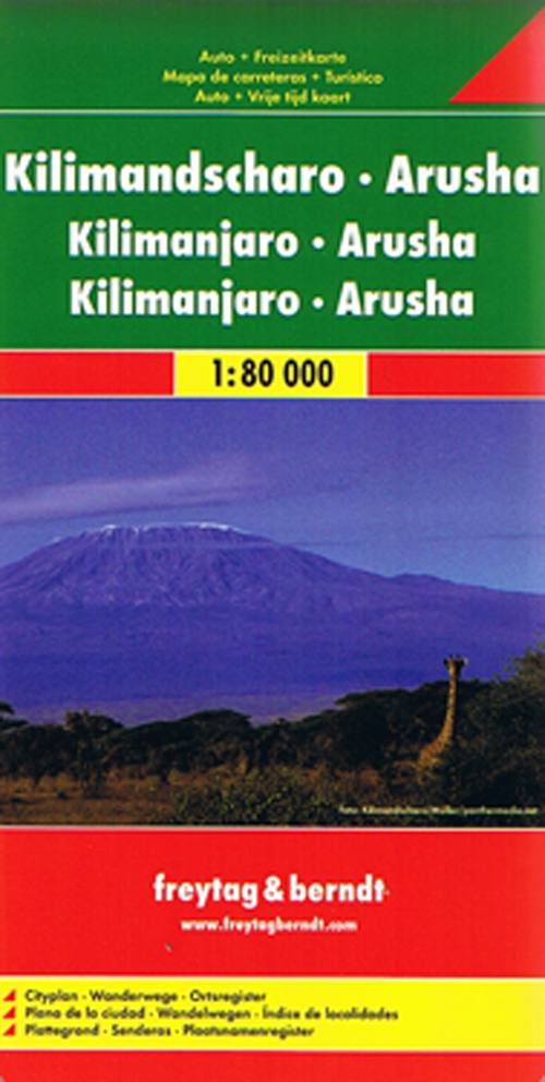 Kilimanjaro Arusha*, Freytag & Berndt Road + Leisure Map