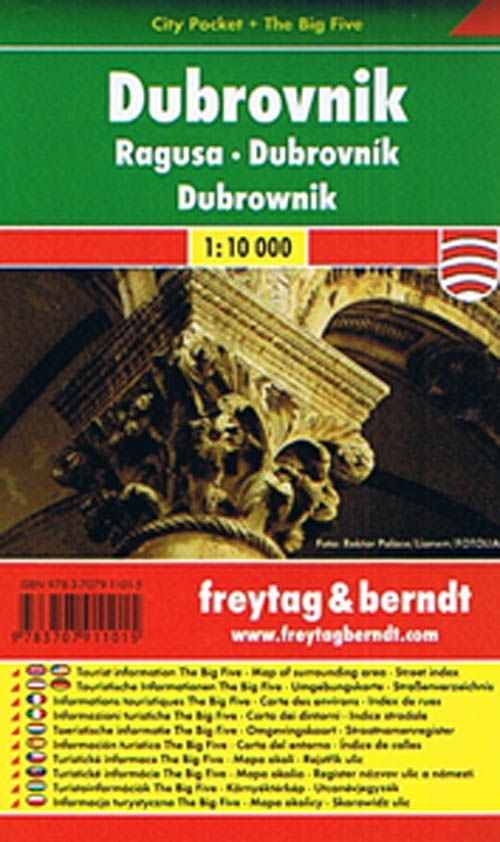 Dubrovnik, Freytag & Berndt Pocket Map 1:10.000