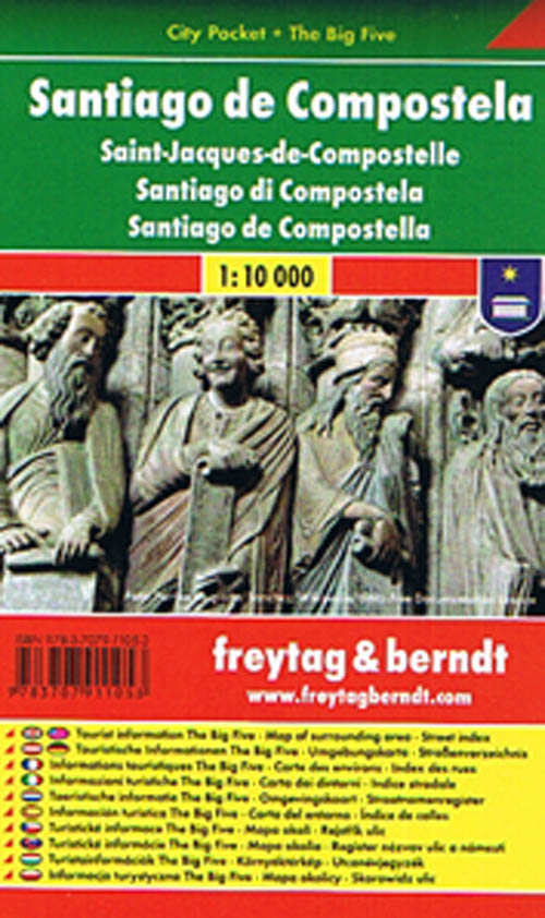 Santiago de Compostela, Freytag & Berndt Pocket Map 1:10.000