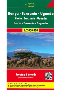 Kenya, Tanzania & Uganda, Freytag & Berndt Road Map