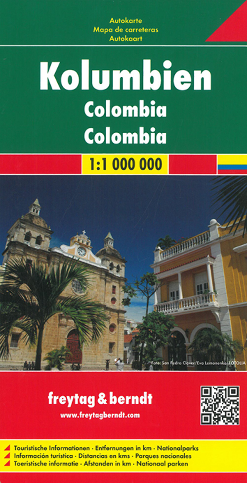 Colombia, Freytag & Berndt Road Map