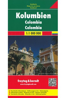 Colombia, Freytag & Berndt Road Map