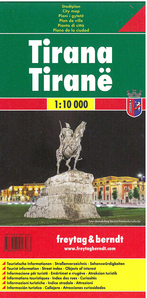 Tirana, Freytag & Berndt City Map