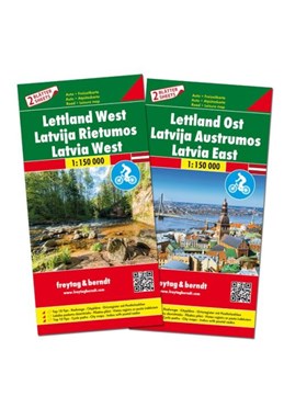 Latvia East & West, Lettland Ost & West, Road & Leisure Map Set