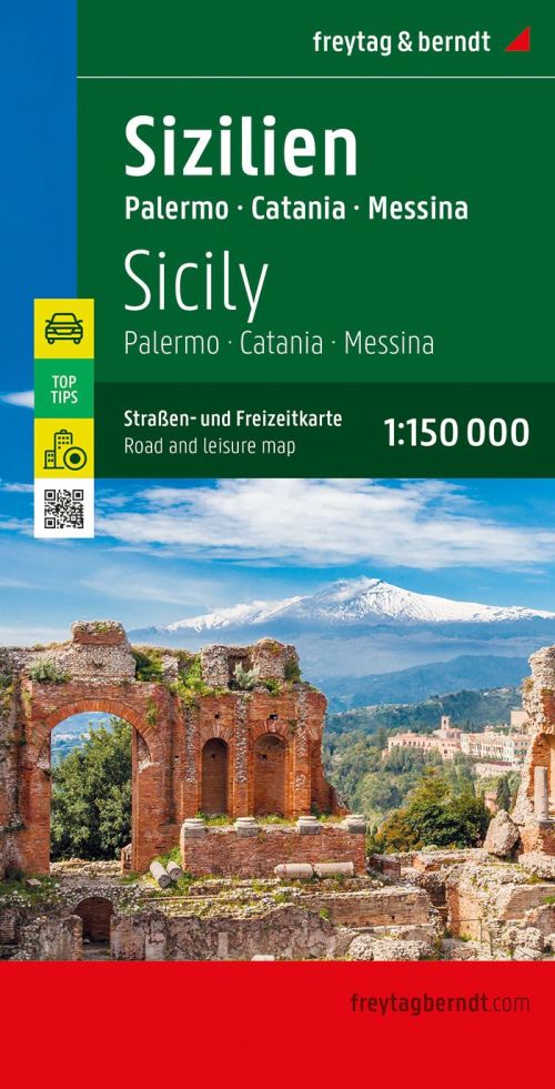 Sicily - Palermo, Catania, Messina, Freytag & Berndt Road + Leisure Map