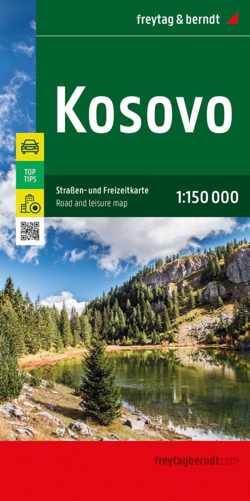Kosovo, Freytag & Berndt Road + Leisure Map