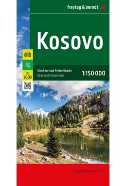Kosovo, Freytag & Berndt Road + Leisure Map
