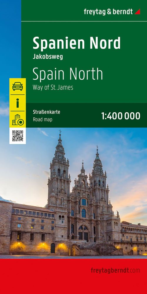 Spanien Nord: Camino de Santiago - Jakobsweg - Spain North: Way of St. James, Freytag & Berndt Road Map