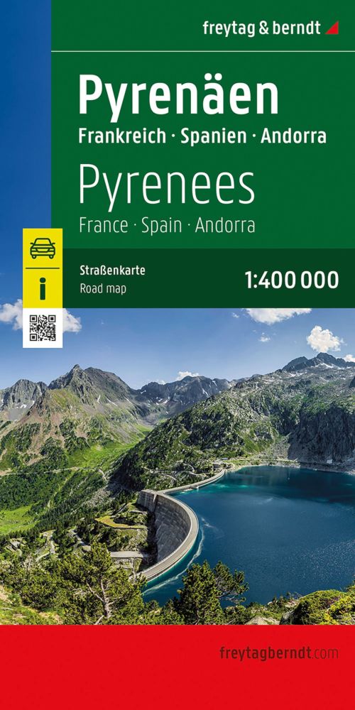 Pyrenees: France - Spain - Andorra, Freytag & Berndt Road Map