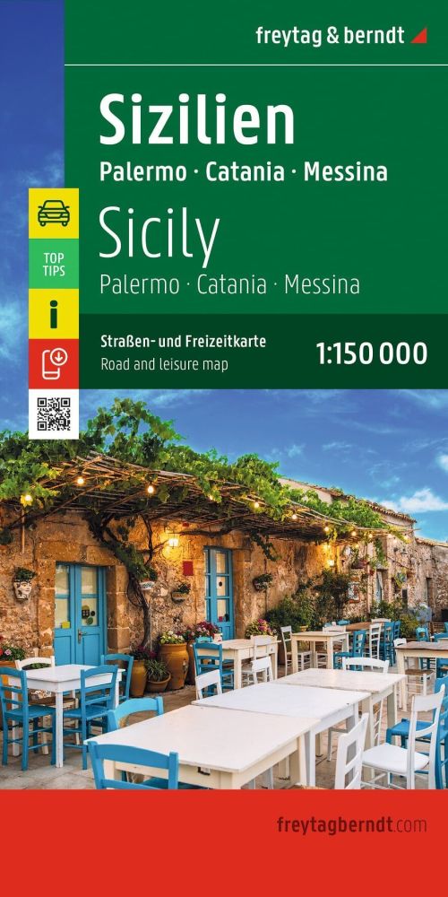 Sicily - Palermo, Catania, Messina, Freytag & Berndt Road + Leisure Map