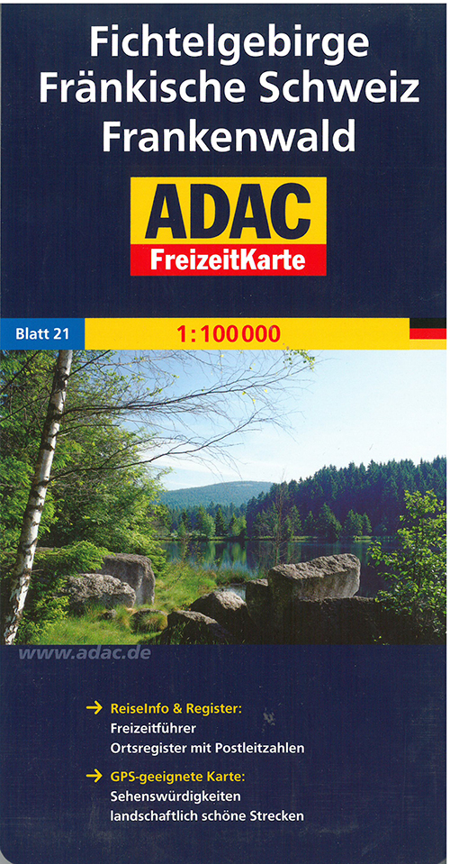 ADAC FreizeitKarte Deutschland Blad 21: Fichtelgebirge, Frankenwald, Fränkische Schweiz