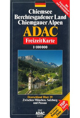 ADAC FreizeitKarte Deutschland Blad 29: Chiemsee, Chiemgauer Alpen, Berchtesgard