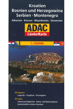 Kroatien Bosnien und Herzegowina Serbien Montenegro 1:750 000