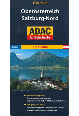 Österreich Urlaubskarte bl. 3: Oberösterreich, Salzburg-Nord 1:150.000