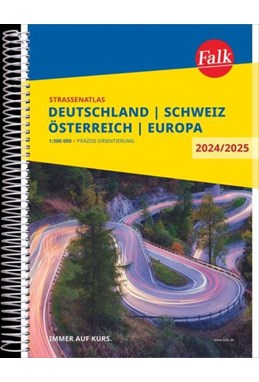 Deutschland, Österreich, Schweiz, Falk Strassenatlas 2024/2025