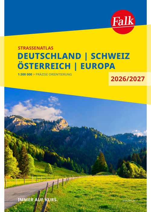 Deutschland, Schweiz, Österreich, Falk Strassenatlas 2026/2027