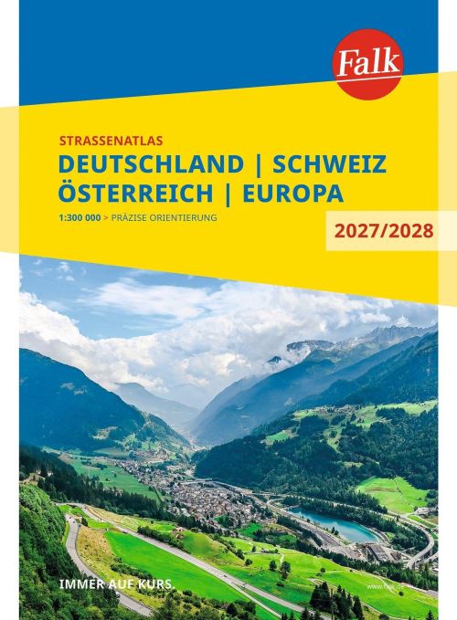 Deutschland, Schweiz, Österreich, Falk Strassenatlas 2027/2028