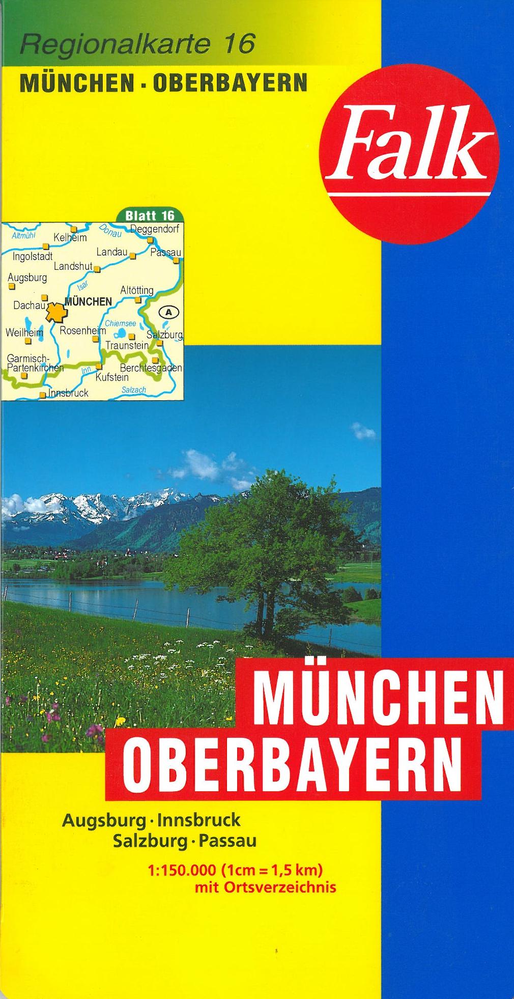 Falk Regionalkarten Deutschland Blad 16: München / Oberbayern