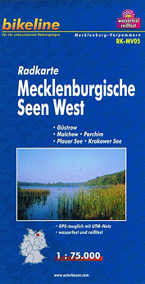 Radkarte Mecklenburgische Seen West