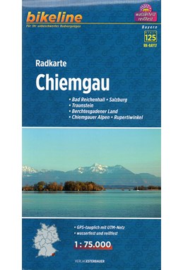 Chiemgau Radkarte: Bad Riichenhall, Salzburg, Traunstein, Berchtesgadener Land, Chiemgauer Alpen, Rupertiwinkel, Bl. 125