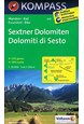 Sextner Dolomiten/Dolomiti di Sesto, Kompass Wanderkarte 625 1:25 000