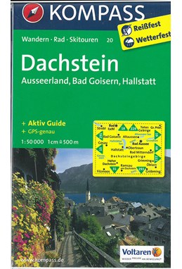Dachstein, Ausseerland, Bad Goisern, Hallstatt, Kompass Wandern- Rad- & Skikarte 20