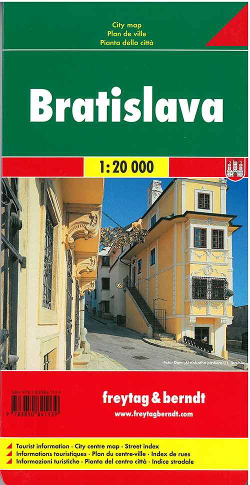 Bratislava - Pressburg, Freytag & Berndt City Map 1:20 000