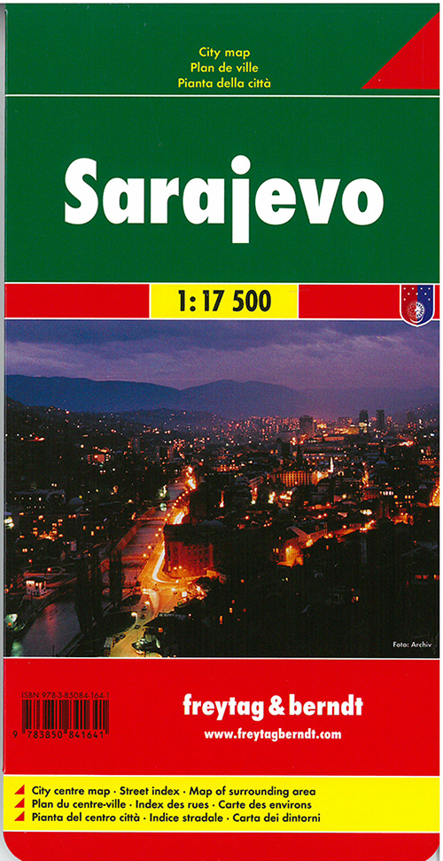 Sarajevo, Freytag & Berndt City Map 1:17 500