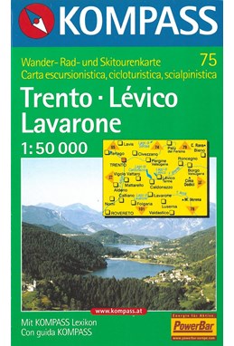 Trento-Levico-Lavarone, Kompass Wanderkarte 75 1:50 000