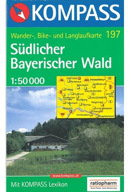 Südlicher Bayerischer Wald, Kompass Wanderkarte 197 1:50 000