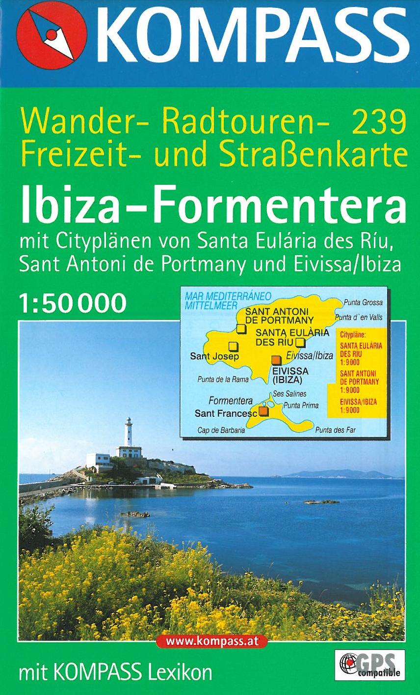 Ibiza, Kompass Wanderkarte 239 1:50 000