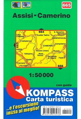 Assisi-Camerino, Kompass Wanderkarte 665 1:50 000