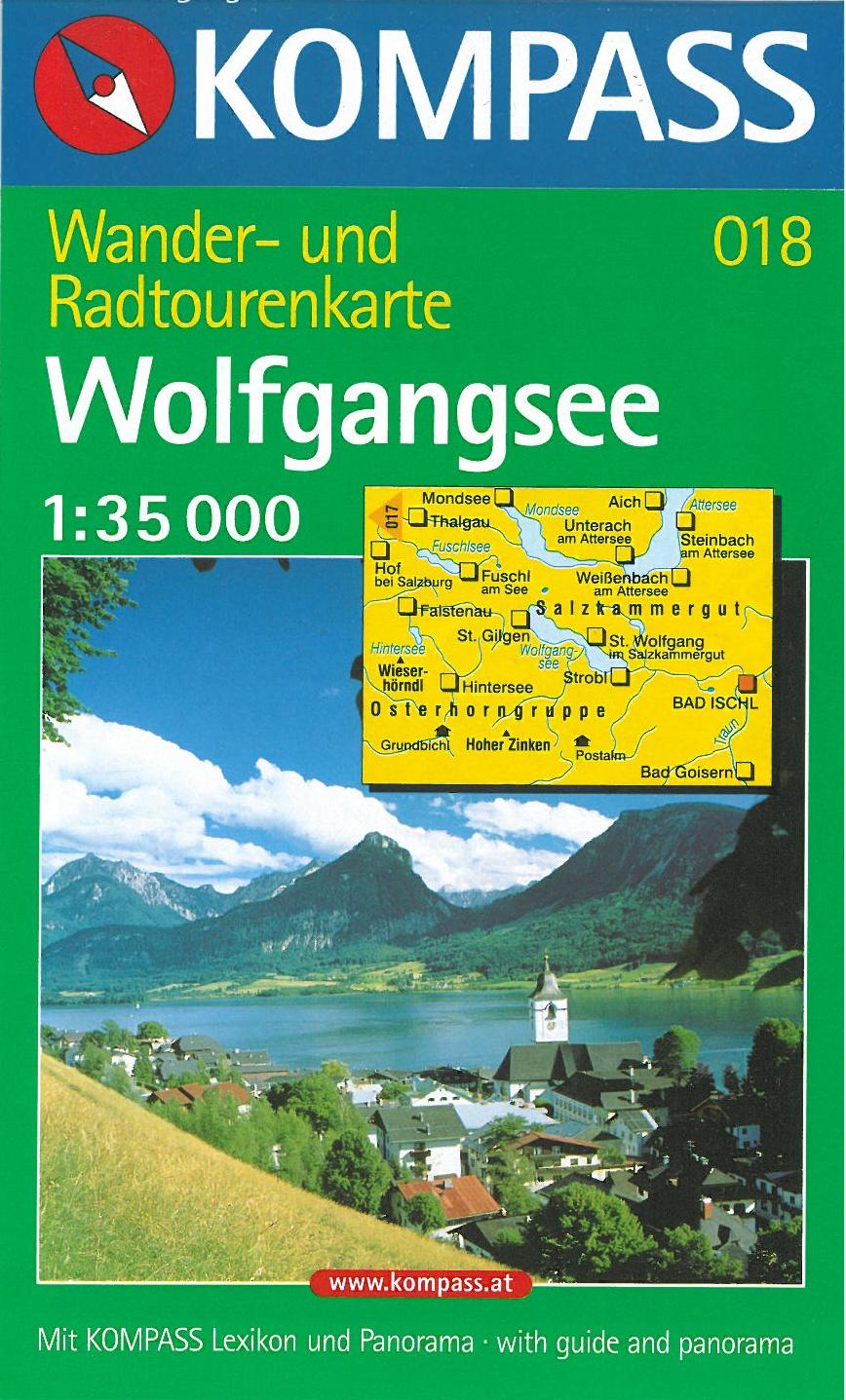 Wolfgangsee, Kompass Wanderkarte 018 1:35 000