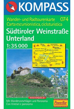 Südtiroler Weinstrasse, Kompass Wanderkarte 074 1:35 000