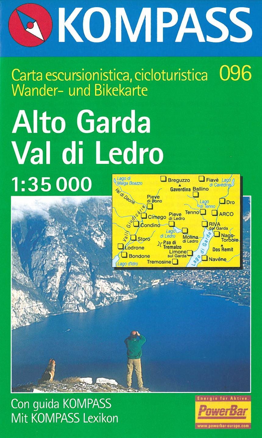 Alto Garda - Val di Ledro, Kompass Wanderkarte 096 1:35 000