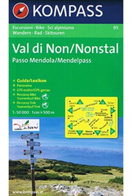 Val di Non - Nonstal : Passo Mendola - Mendelpass, Kompass Wandern Rad Skitouren 95