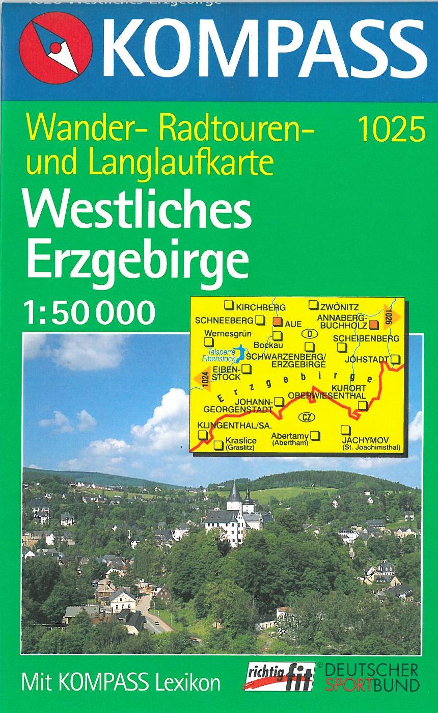 Westliches Erzgebirge, Kompass Wanderkarte 1025 1:50 000