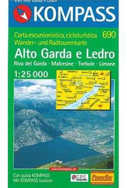 Alto Garda e Ledro, Kompass Wanderkarte 690 1:25 000