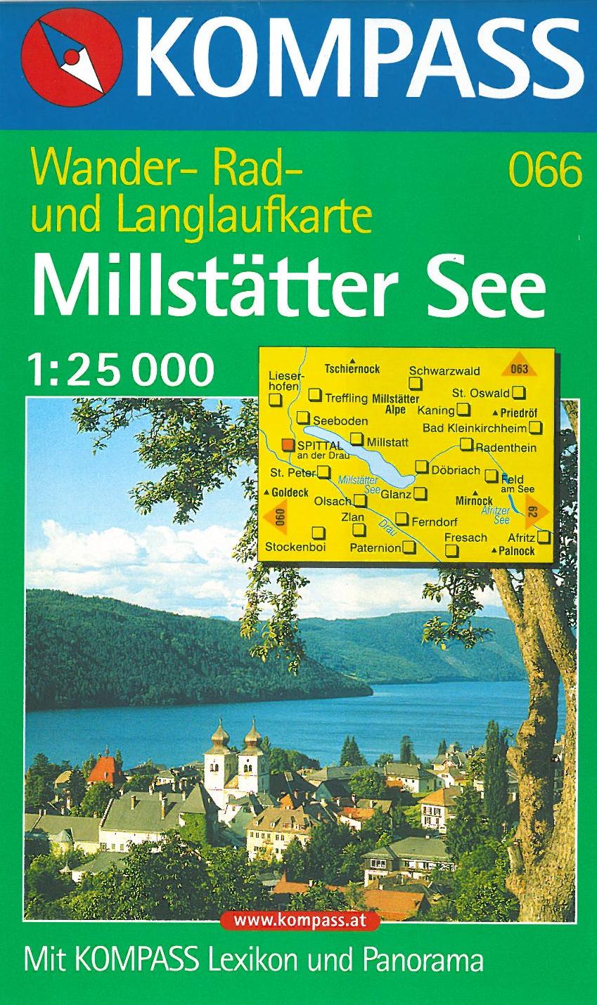Millstätter See, Kompass Wanderkarte 066 1:25 000