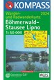 Böhmerwald - Stausee Lipno, Kompass Wander- u. Radwanderkarte 2024  1:50 000