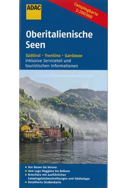 Oberitalienische Seen: Südtirol Trentino Gardasee, ADAC CampingKarte