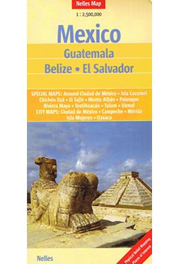Mexico, Guatemala, Belize, El Salvador, Nelles Map