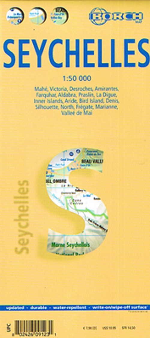 Seychelles (lamineret), Borch Maps 1:50.000