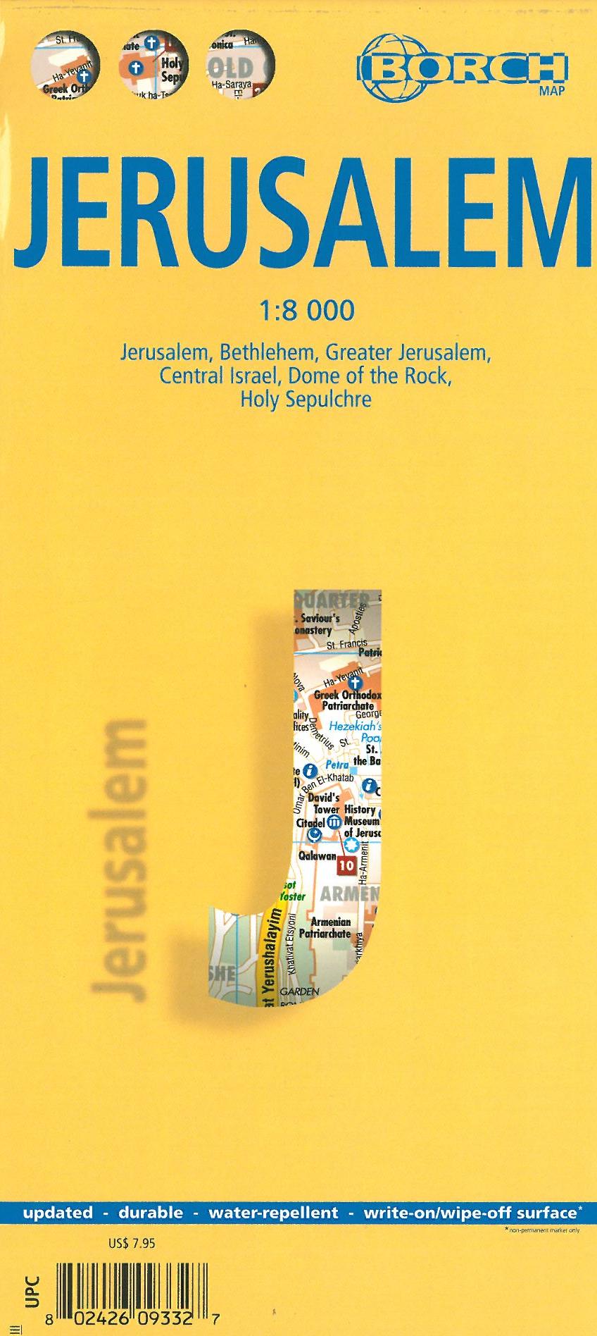 Jerusalem, Borch City Map 1:8.000